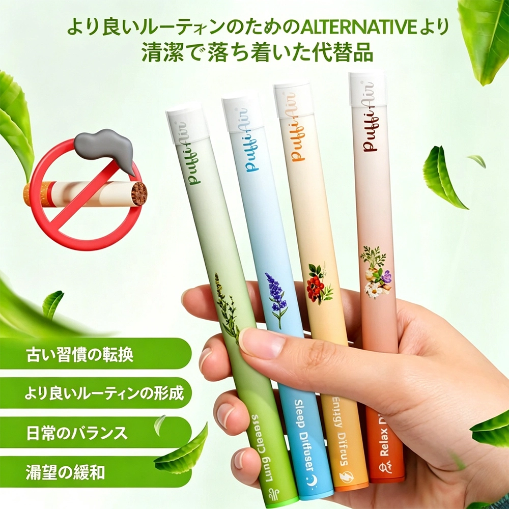 ハーバルディフューザーペン – 1箱に4種類のアロマ入り